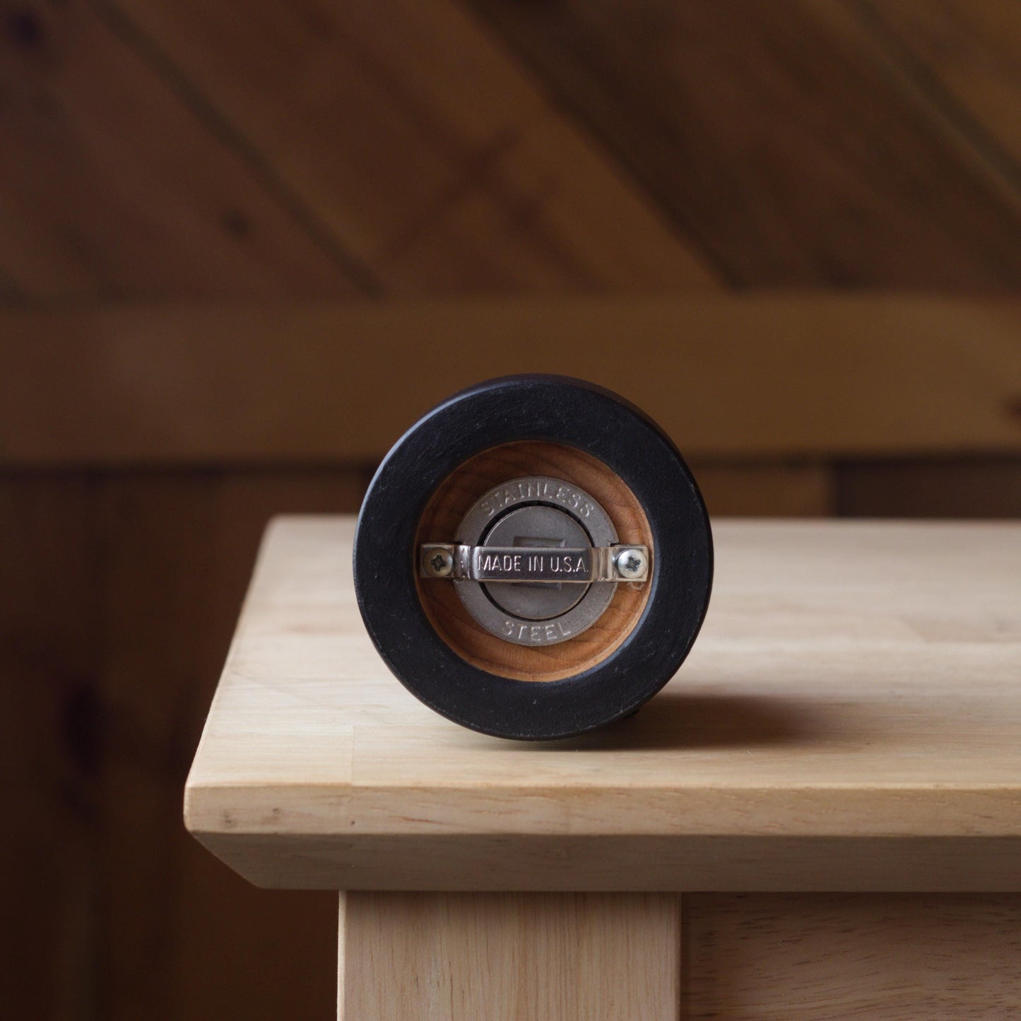 Pepper Grinder - Maple Wood - 3.5 inch painted black