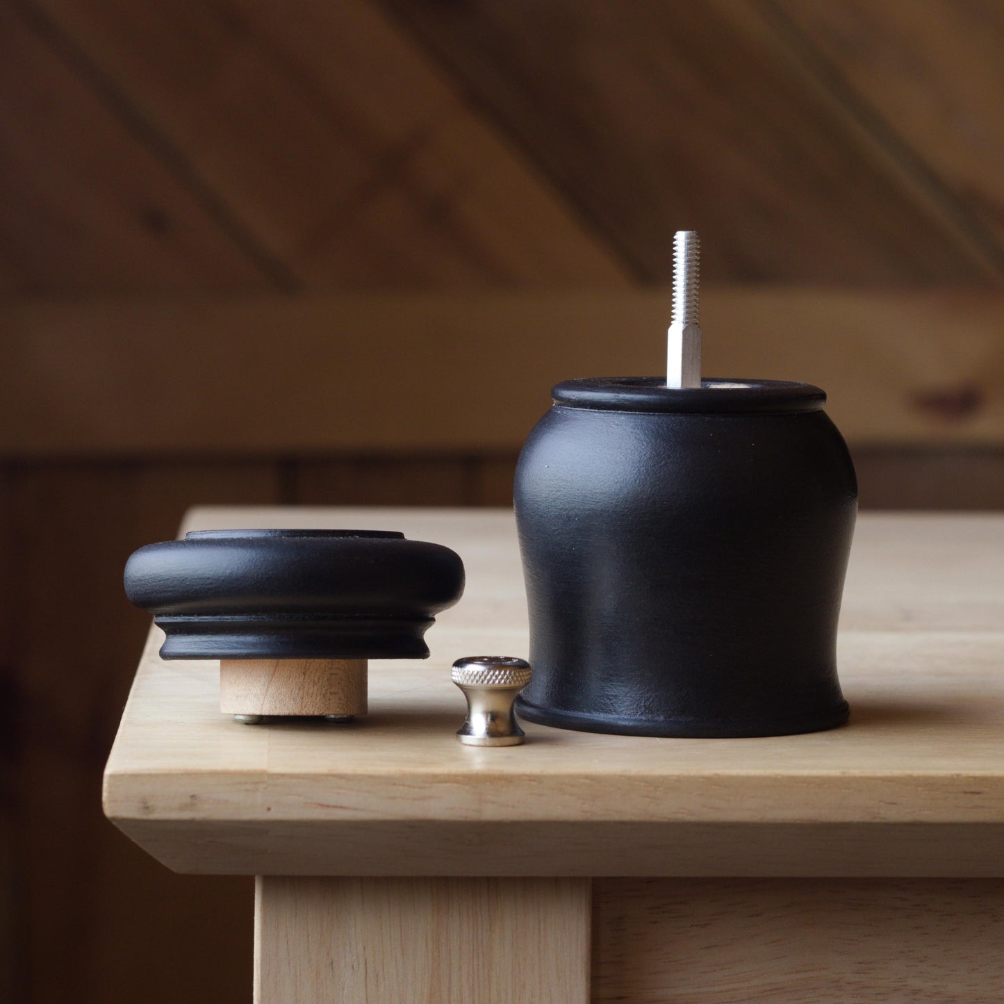 Pepper Grinder - Maple Wood - 3.5 inch painted black