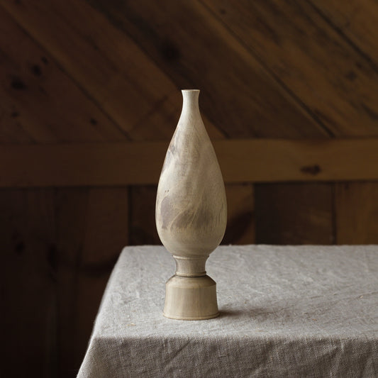 Dry Flower Vase- 8", black walnut