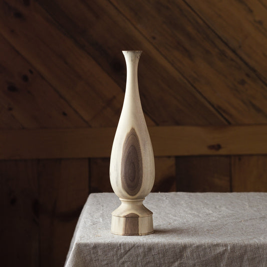 Dry flower vase - 10", black walnut
