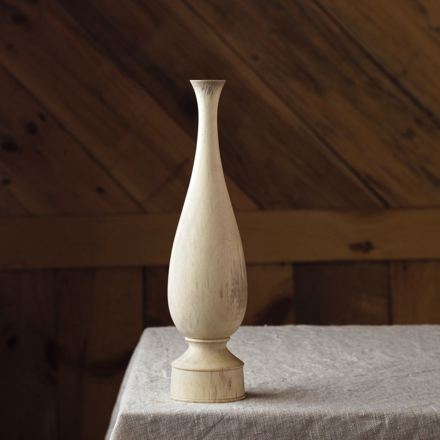 Dry flower vase - 10", black walnut