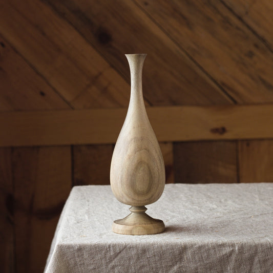 Dry Flower Vase - 9", black walnut